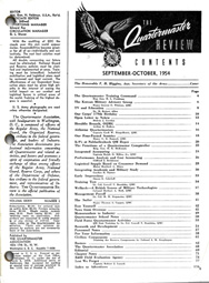 Scan of the Quartermaster Review Sept-Oct 1954.